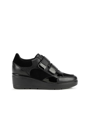 cadena Arábica cada vez GEOX GEOX Ladies Ilde Velcro Wedge Sneakers - Black D16RAC-08522-C9999 |  ZALORA Malaysia