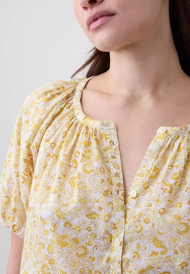 Puff Short Sleeves Blouse