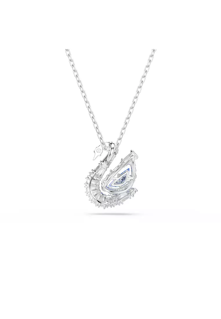 Swan pendant, Mixed cuts, Swan, Blue