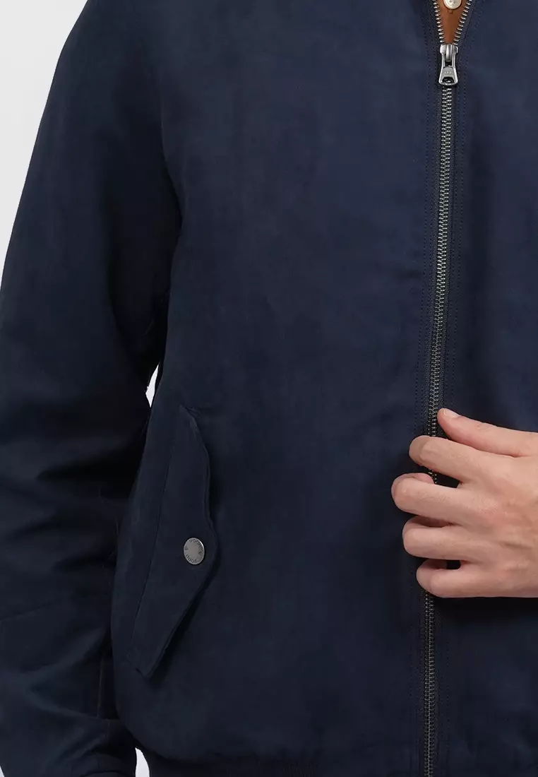 Cut & Sewn Bomber Suede Jacket