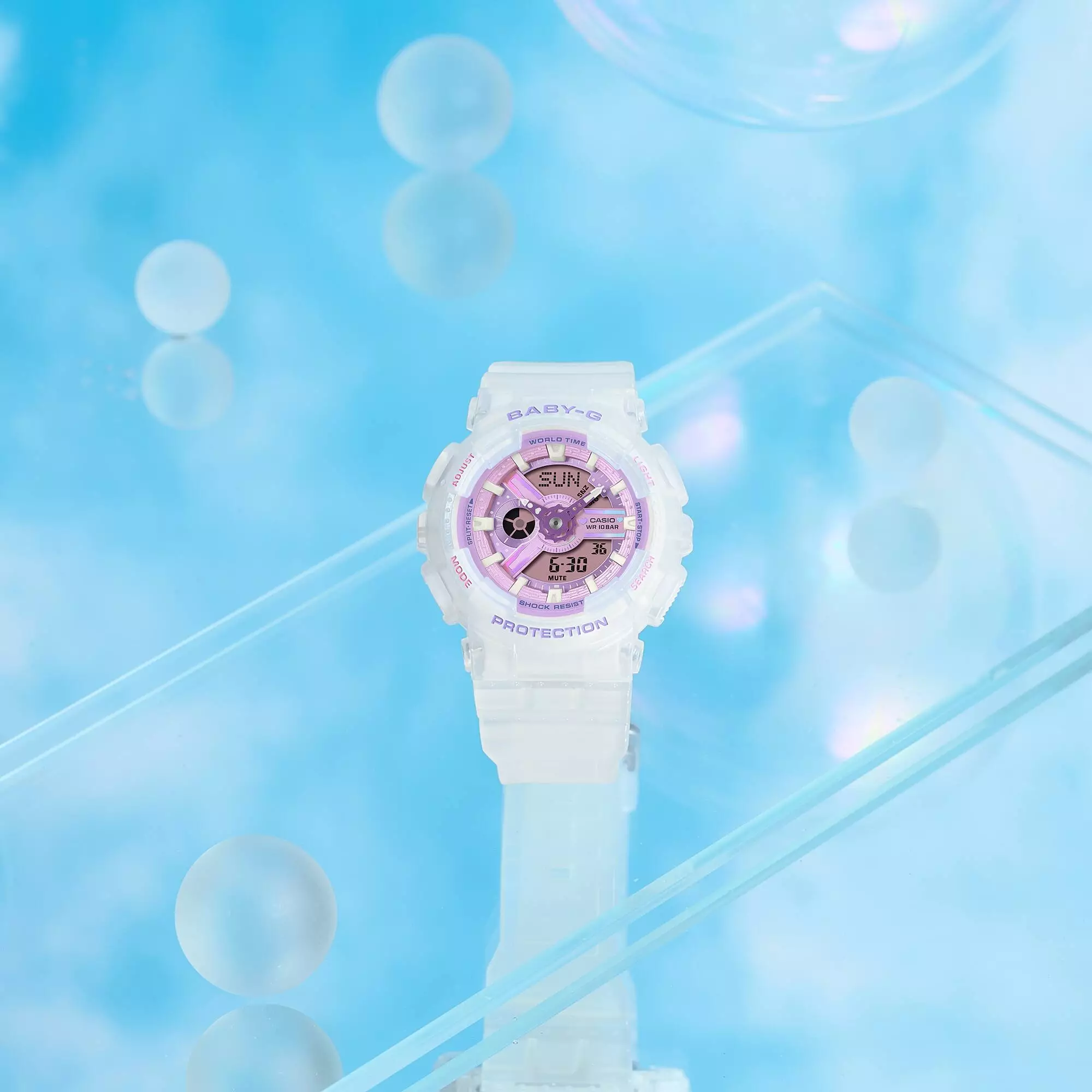 Casio BABY-G Jam Tangan Wanita dengan format Analog Digital BA-110PS-7ADR
