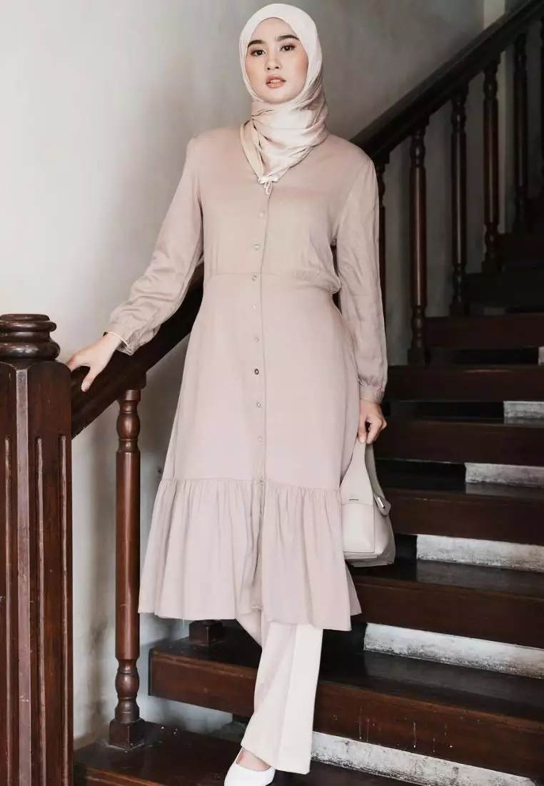 Maia Tunik (Lengan Panjang Wanita) Coklat