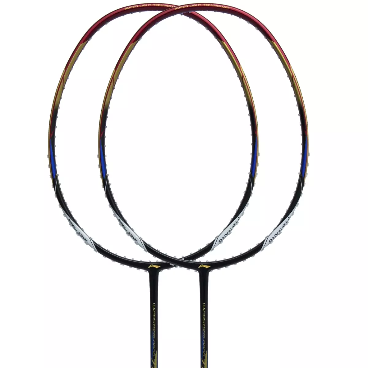 Li-Ning Badminton Racket Windstorm Nano 770 Lite Black/Red - AYPQ032-4 FREE Cover Kain