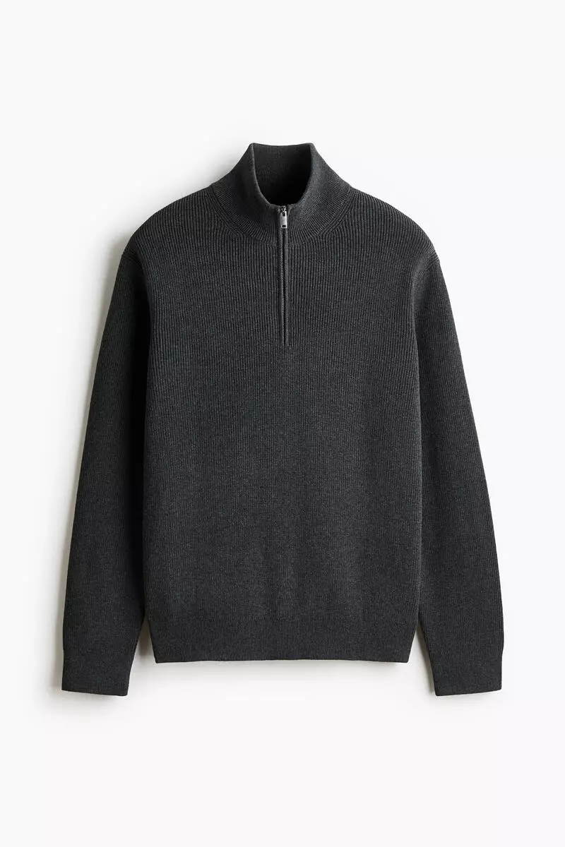 Regular Fit Zip-top jumper