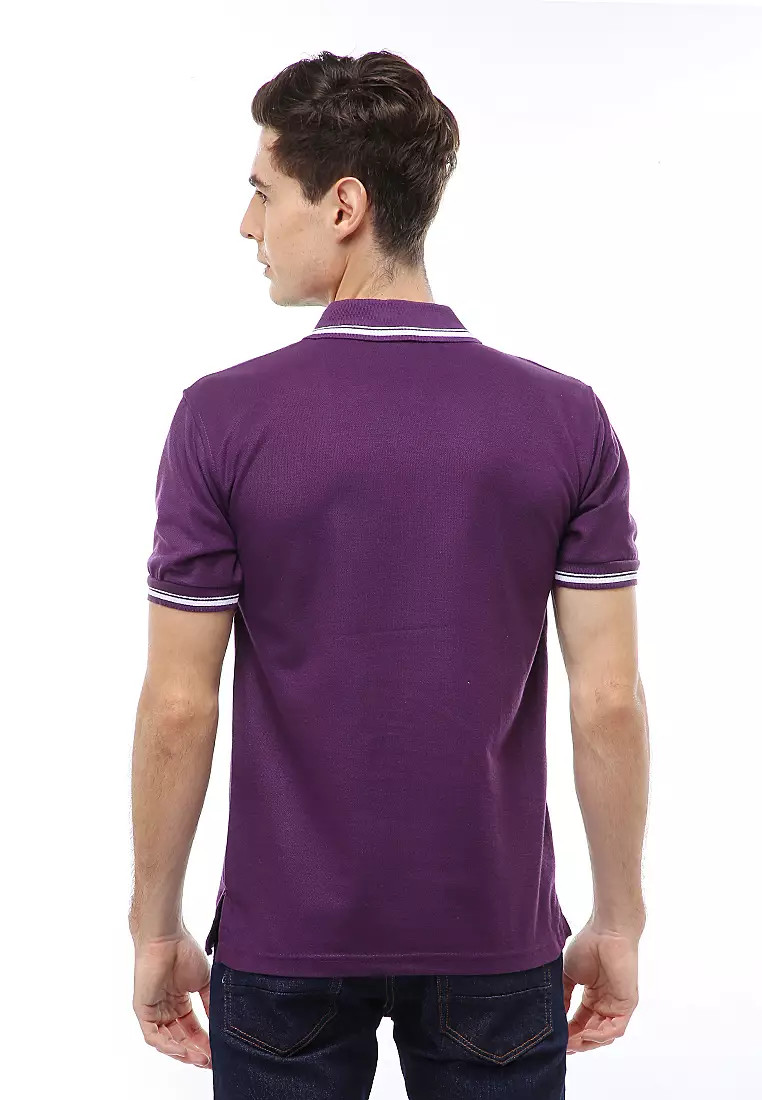 Jack Atasan Formal T-Shirt Kaos Kerah Polo Pria Short Sleeve Material Cotton ORIGINAL - Dark Purple