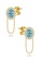 Aquae Jewels yellow Earrings Princess Chain 18K Gold and Diamonds - Yellow Gold,Amethyst 94380AC0A16802GS_2