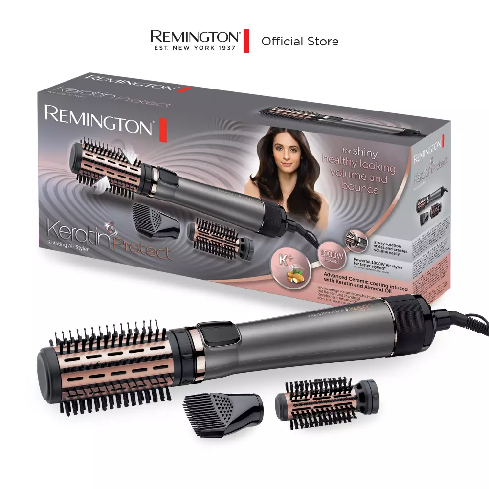 Remington Sisir Angin Keratin Protect Rotating Air AS8810
