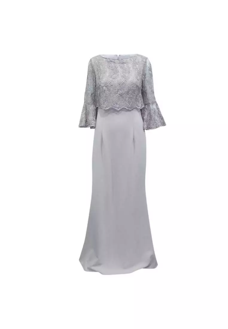 Purple lace dress with sleeves store