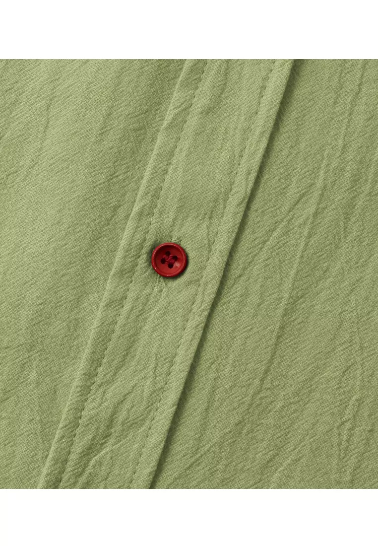 Loose Square-neck Linen Shirt YL-SKD01