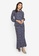 Lubna multi and navy Frill on Sleeve With Godet Kurung A76ACAAF9FA8B5GS_3