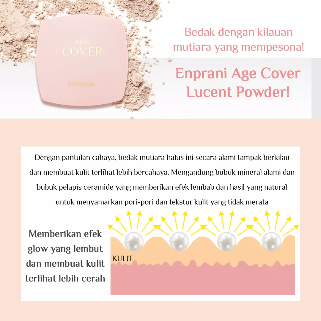 Holika Holika ENPRANI Age Cover Lucent Powder | Bedak Tabur Anti Aging