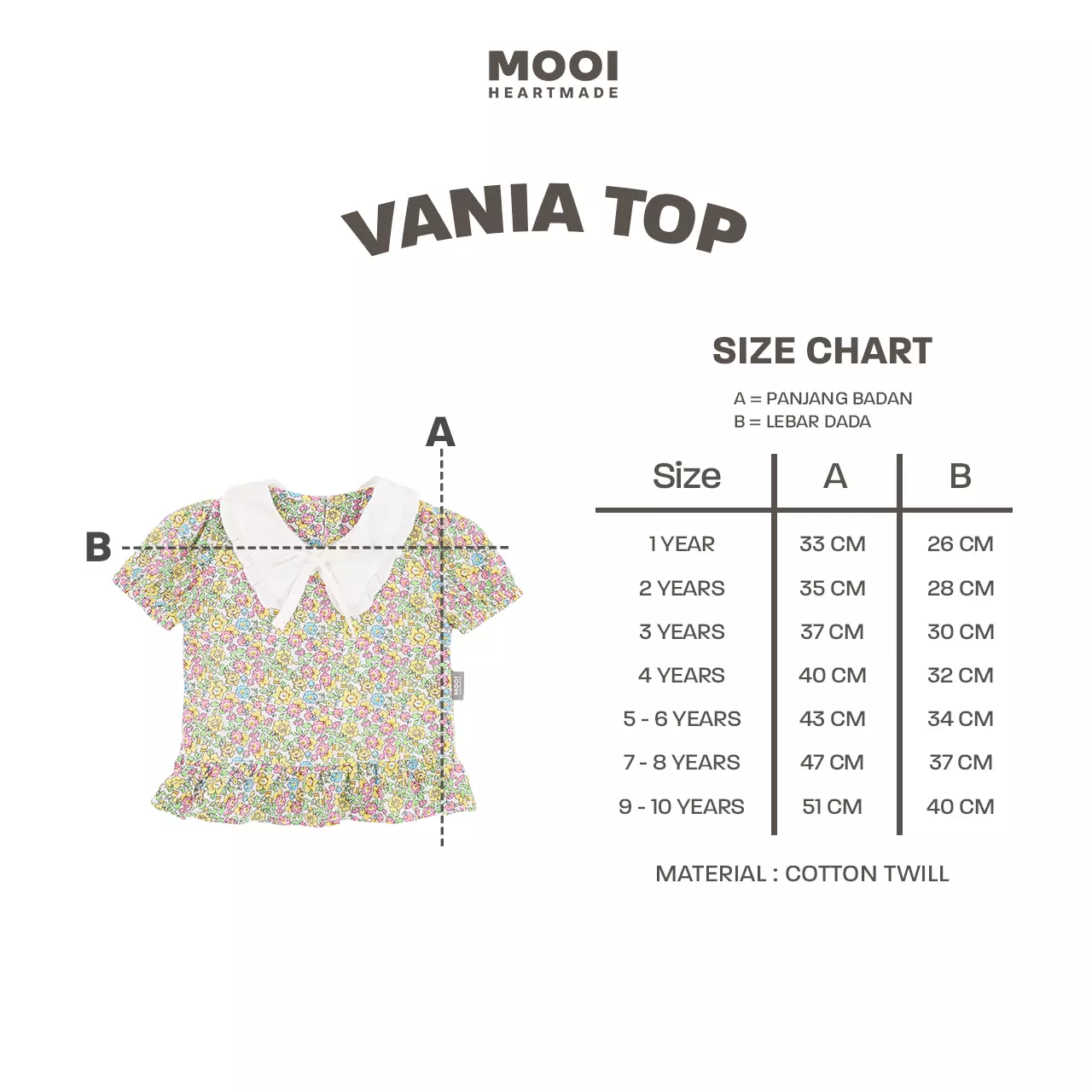 Mooi Atasan Anak Perempuan Vania Top - Lemon Pink