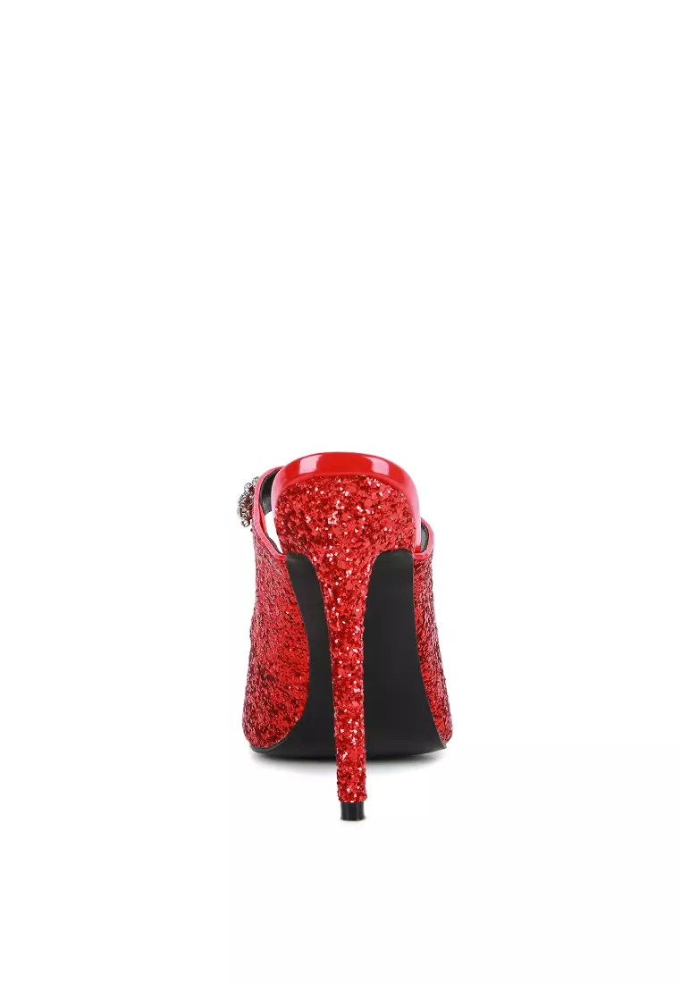 Red on sale diamante shoes