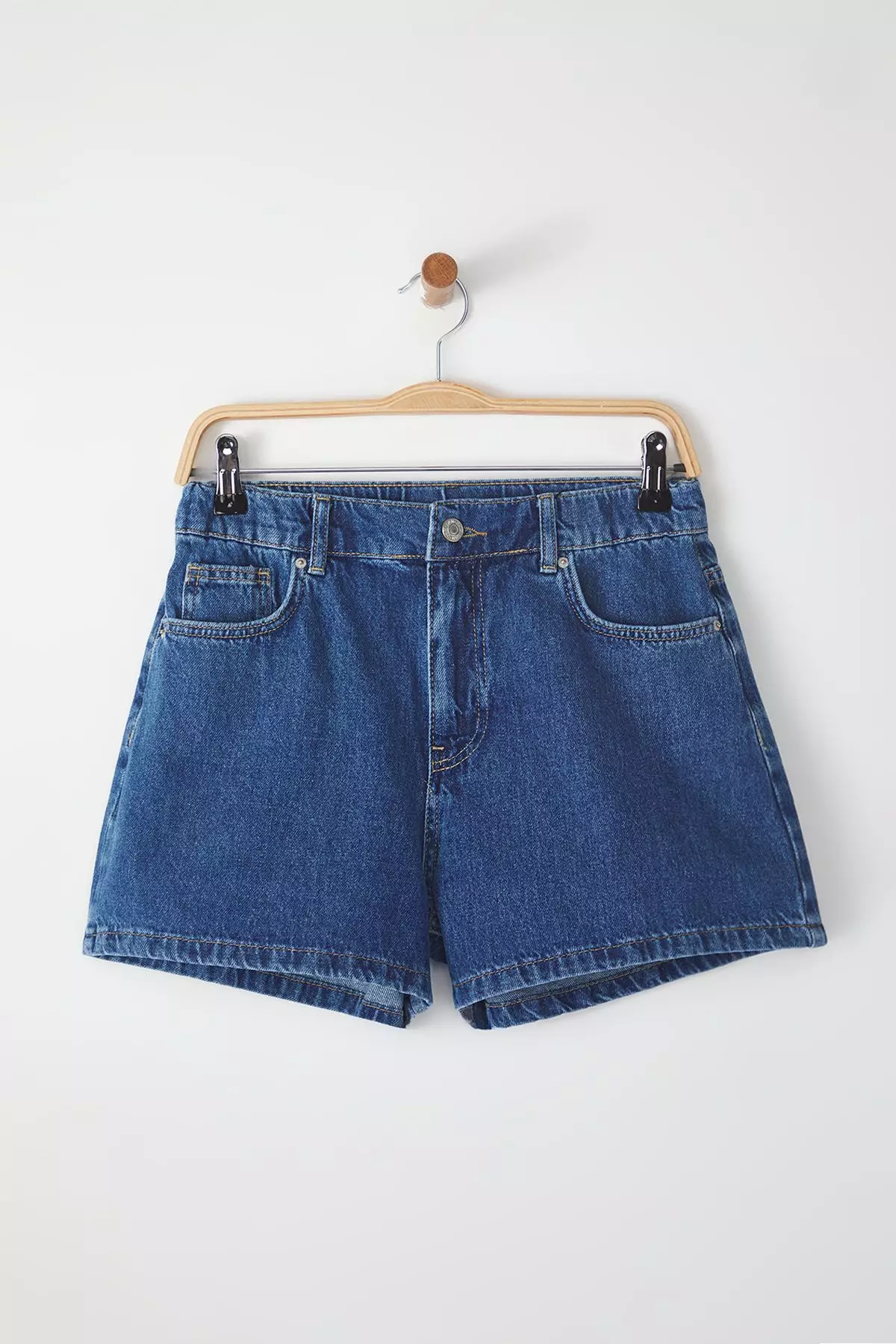 Plain High Waist Shorts