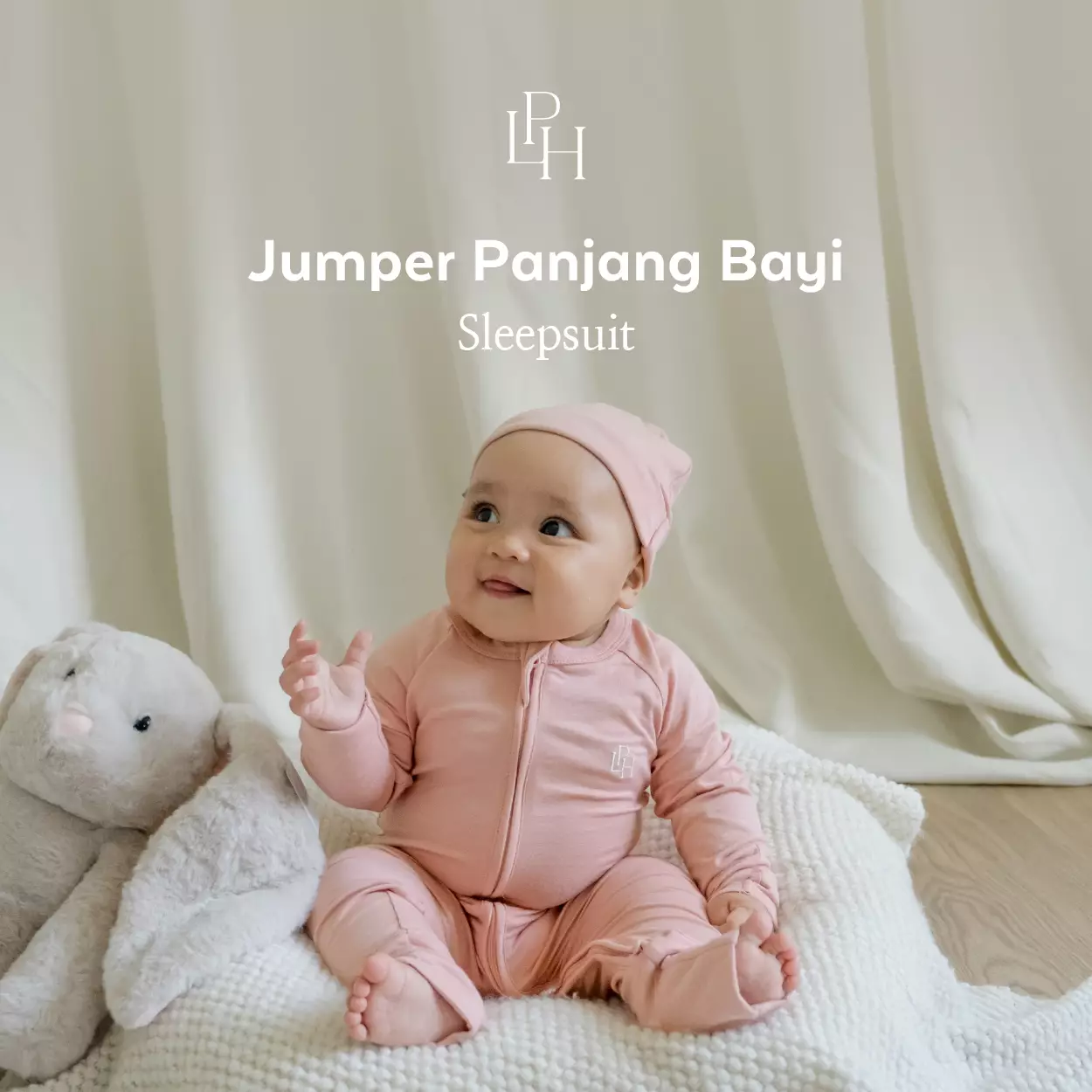 Little Palmerhaus - Jumper Panjang Bayi (Baby Sleepsuit 17.0) Heaven Blue