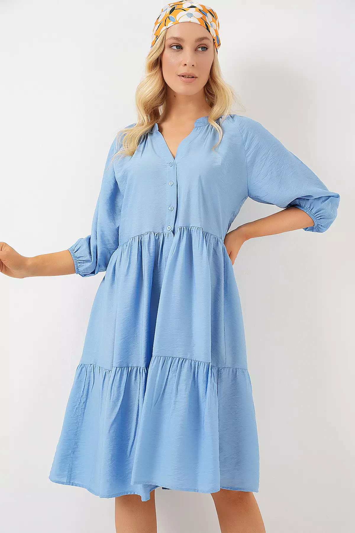 Buy Bigdart Buttoned Balloon Sleeve Dress 2026 Online | ZALORA