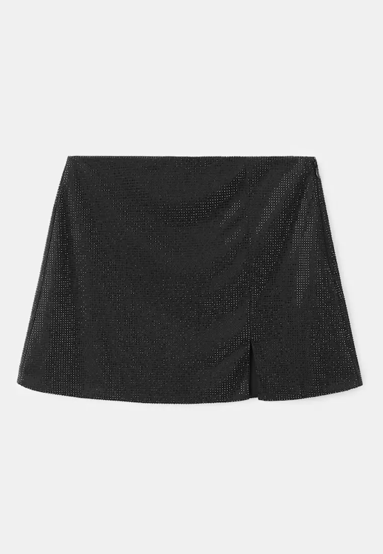 Strass Slit Skirt
