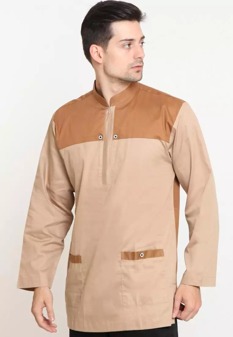 Baju Koko Pria Muslim Zayidan Ghani - Cream
