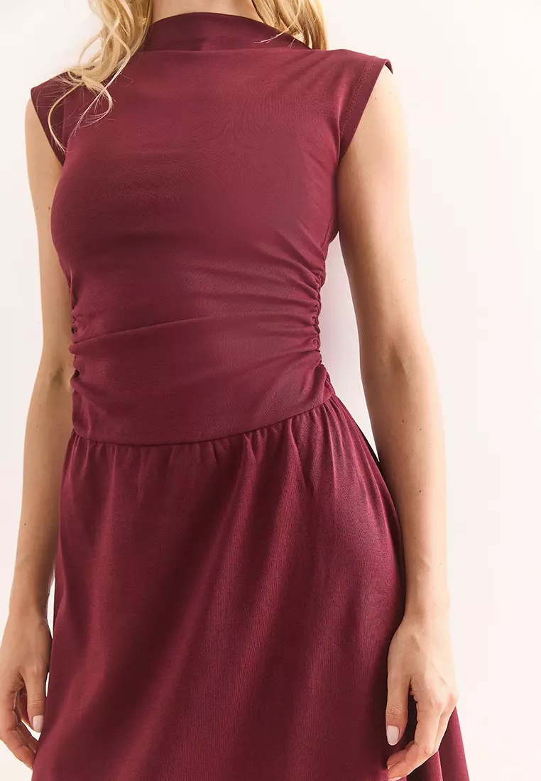 Waist Fitted Steel Interlock Dress