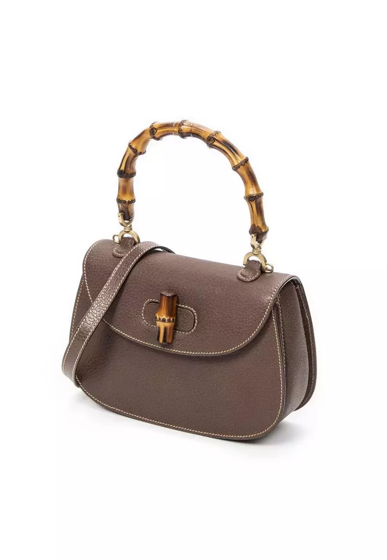 Pre-Loved Small Bamboo Top Handle Flap