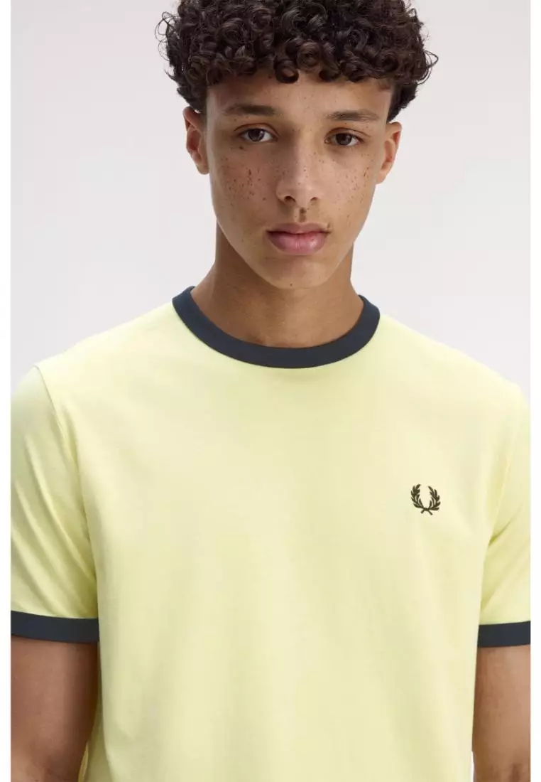 Fred Perry M3519 Ringer T-Shirt (Champion's Gold / Navy)