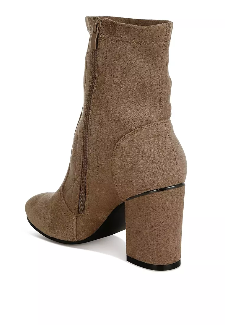 Sepatu Bot dari Bahan Katun Mikrofiber Warna Beige