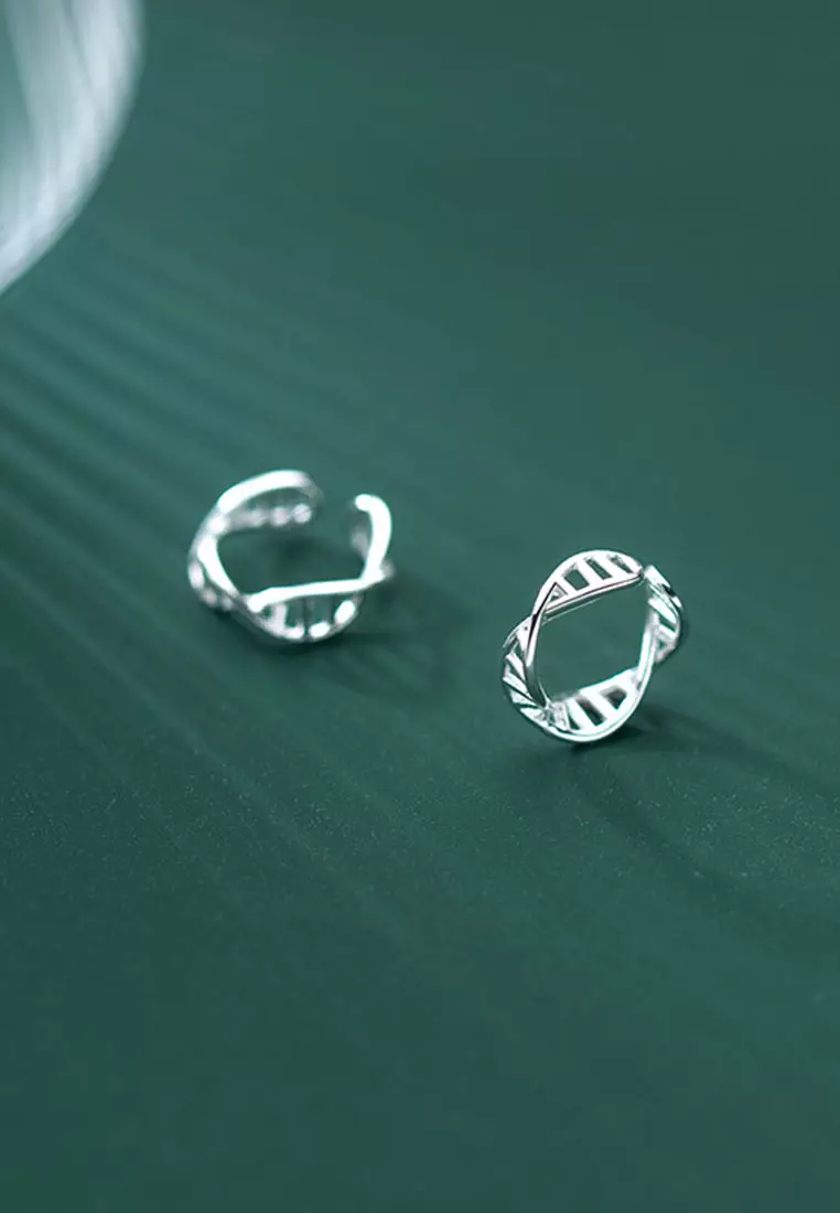 925 Silver Hollow Out Design Ear Cuff JW AR-G8064
