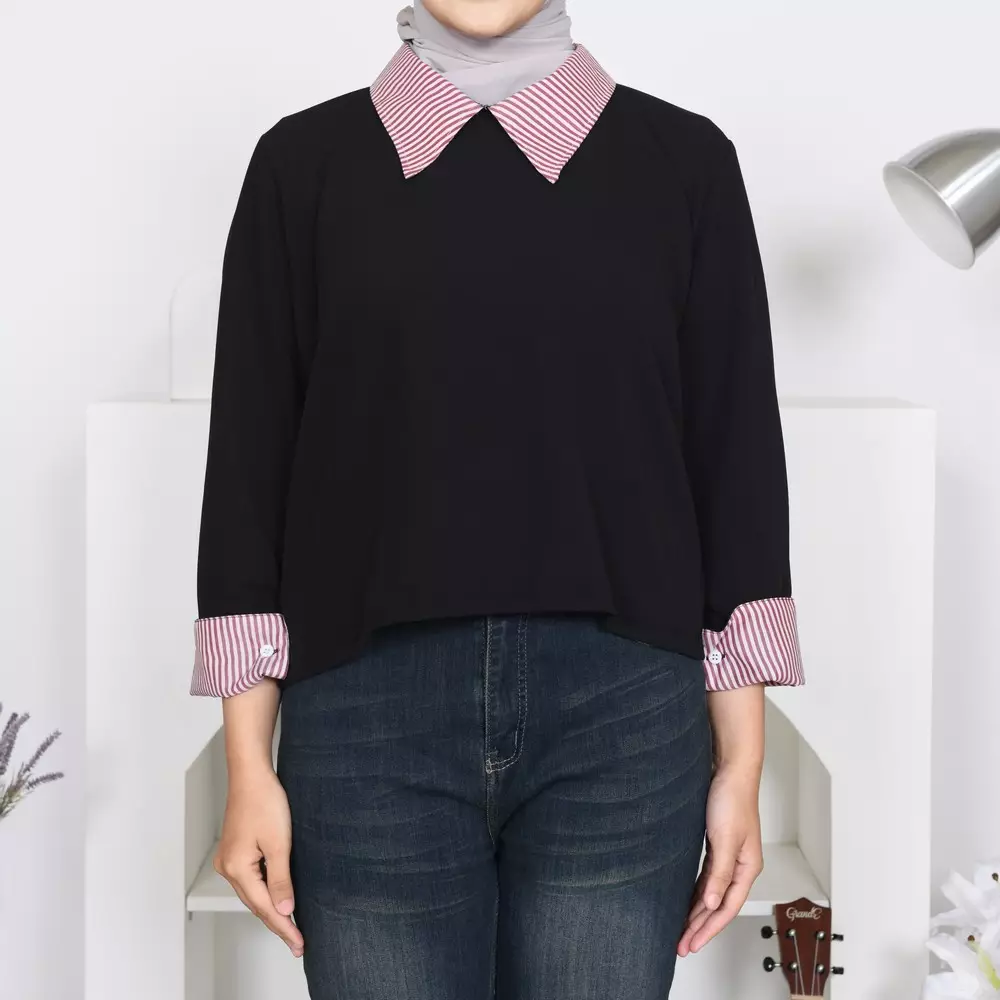 Sisi Knit Blouse - Black M19834 R59S4