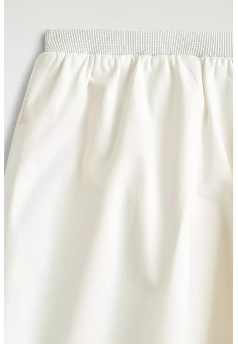 EMBROIDERED COTTON-POPLIN SKIRT