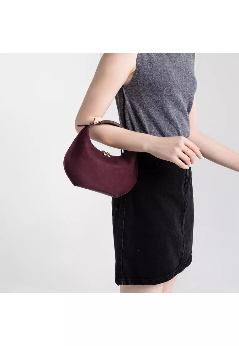 Kuki Mini Bag Suede - Burgundy