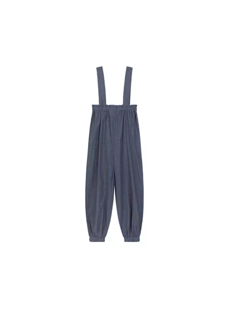 Playful Striped Suspender Pants