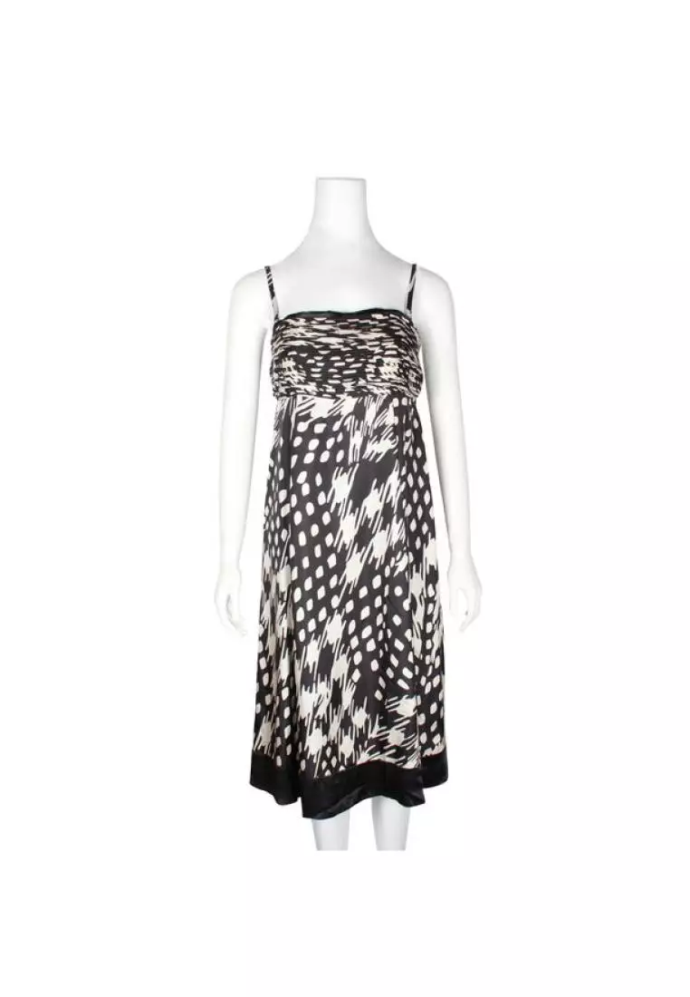White dress with black straps store