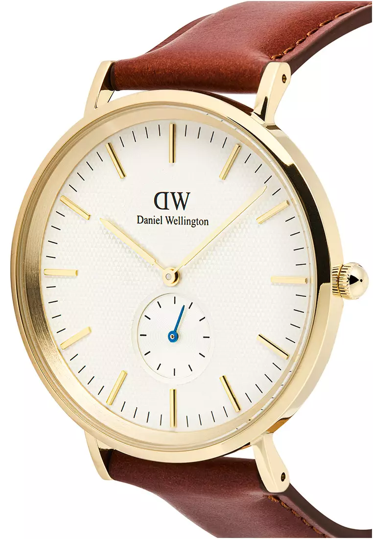 Classic 40mm Multi-Eye St Mawes Off-White Silver Sunray Gold Men Watch stainless steel Leather strap watch DW Official Authentic Original