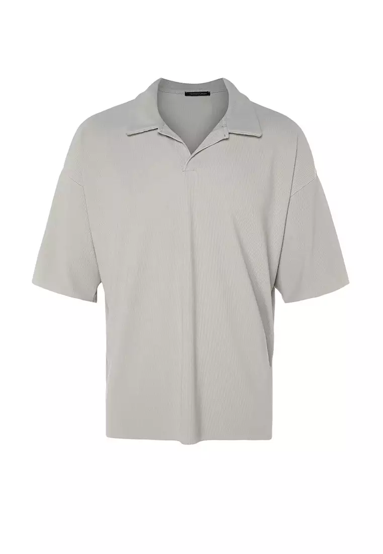 L.E Textured Ottoman Polo Shirt