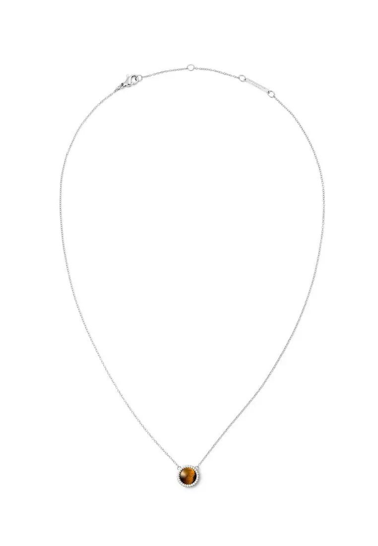 Audrey Necklace Tiger Eye Silver - Unisex Necklace for women and men stainless steel Necklace DW Official Authentic Original