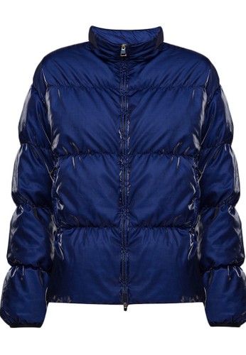 MONCLER blue Moncler "Grenit" Embroidered Logo Patch Down Jacket in Blue 4F3DDAA3DF62DDGS_1