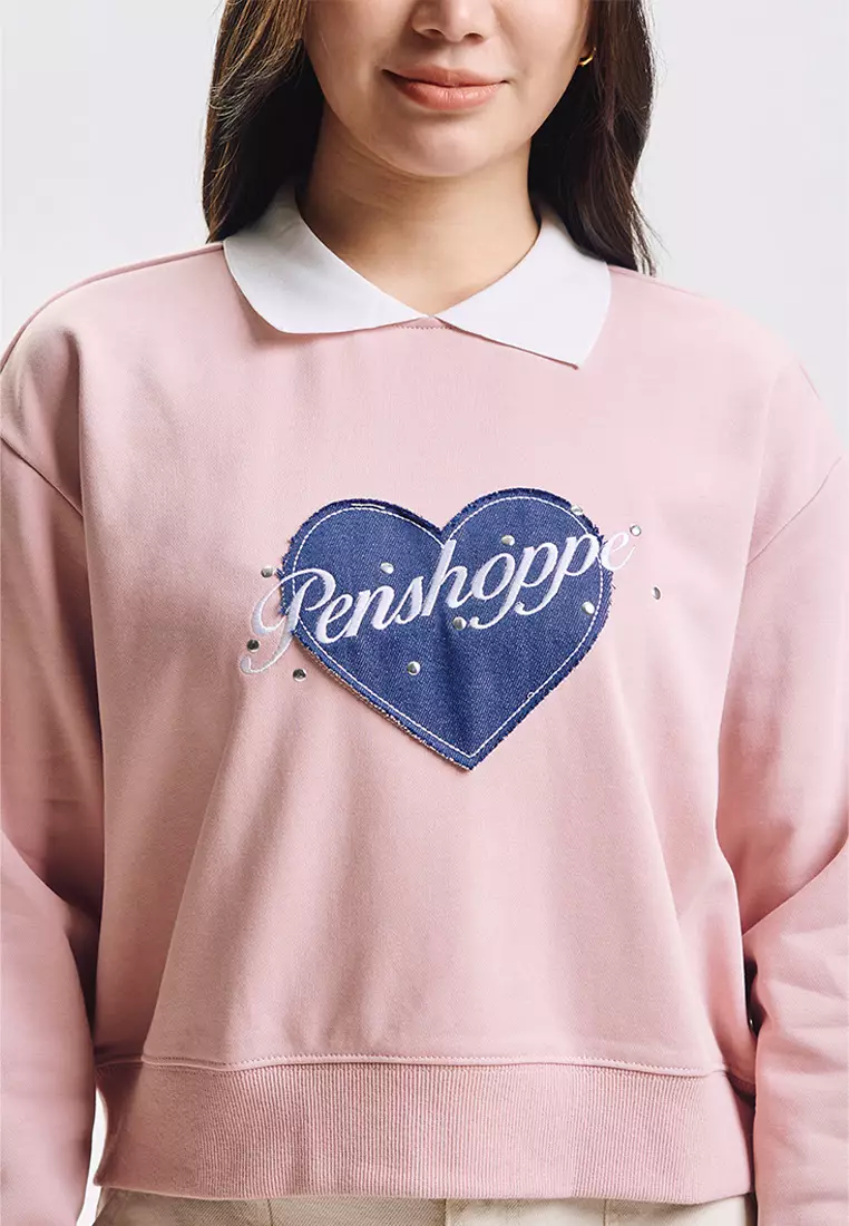Relaxed Twofer Cropped Pullover