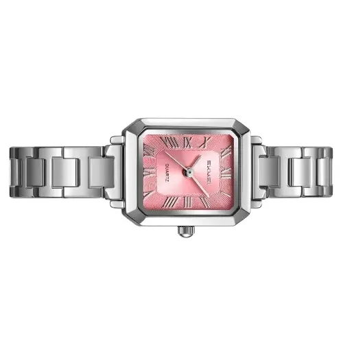 Jam Tangan Wanita Analog 2582 Tali Stainless ORIGINAL - Silver Pink