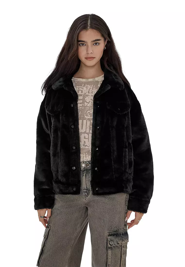 Guess store fluffy jacket
