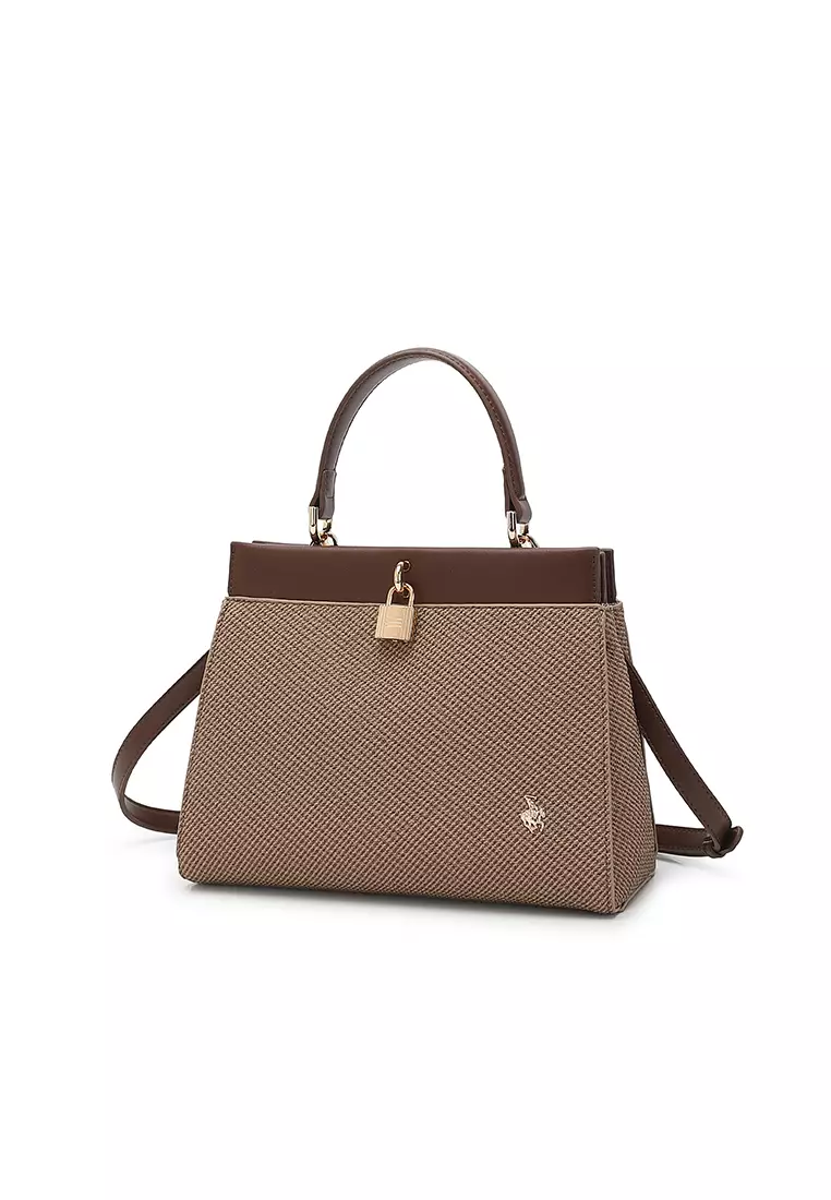 Women's Top Handle Bag / Sling Bag / Crossbody Bag / Shoulder Bag (Tas Tangan Wanita / Tas Selempang Wanita / Tas Bahu Wanita) - Cokelat