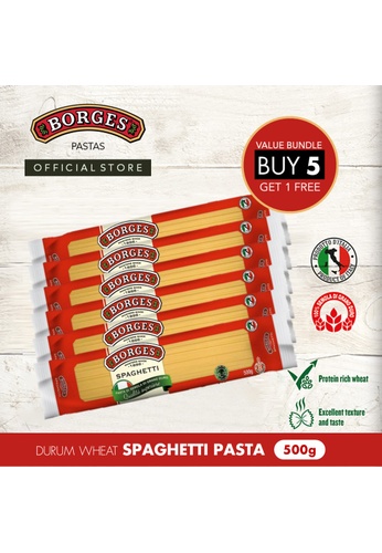 Borges [Borges] Quality Durum Wheat Pasta - Spaghetti Pasta 500g (Bundle of 6) 2FF0BES5015116GS_1