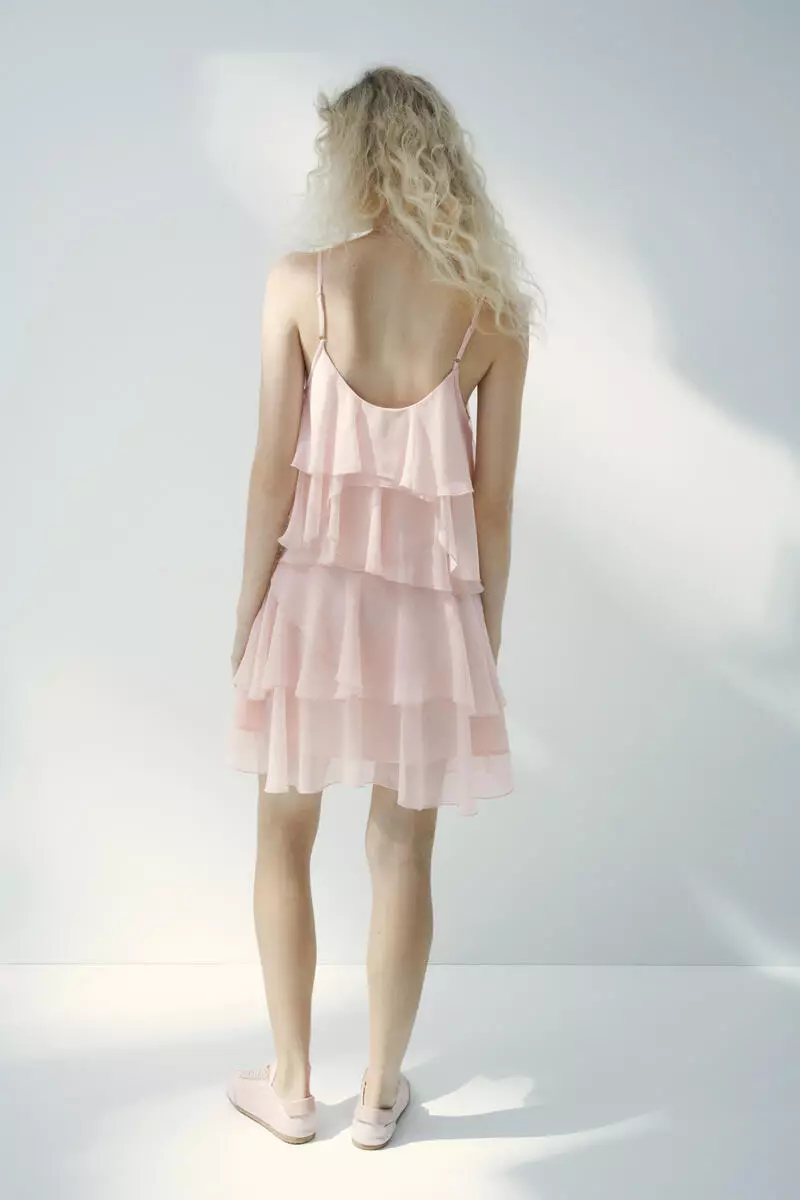 Tiered chiffon dress