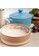 UCHII blue UCHII Premium 3in1 Cooking Soup Pot Ceramic w/ Bamboo Food Steamer 2L 8EC98HL761F2A8GS_3