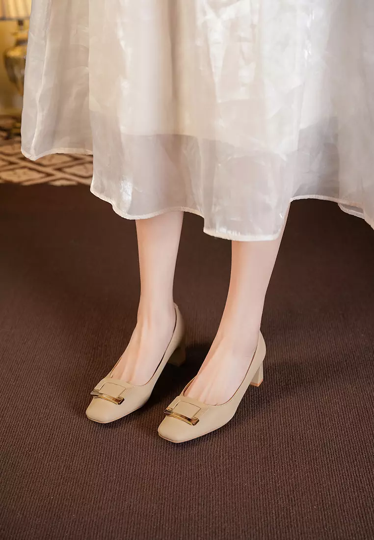 5CM 方扣粗跟高跟鞋 BY2355-20