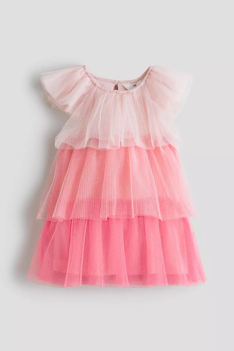 h&m pink tulle dress Powder pink Tulle Dress with Bodysuit for kids