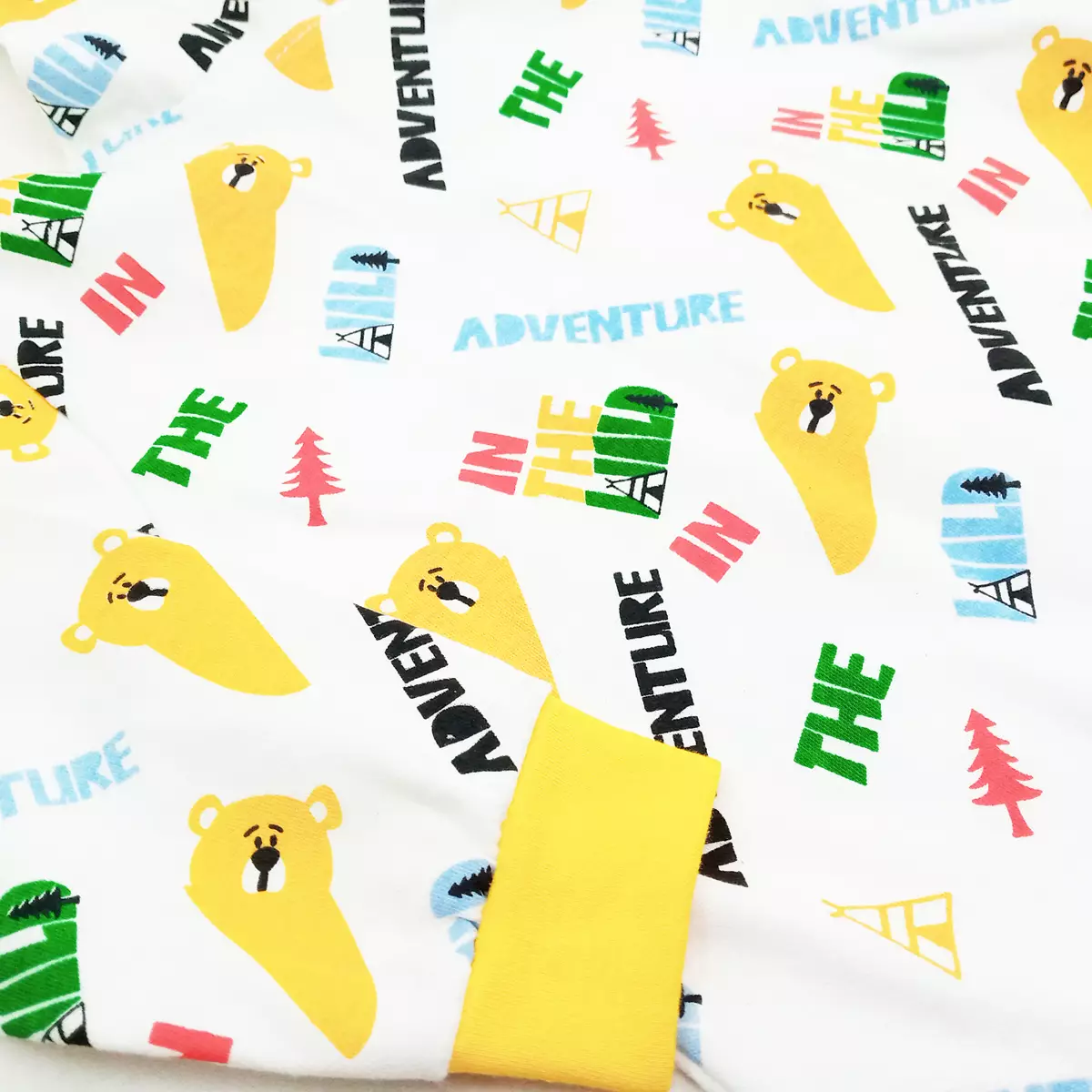 Wakakids Jaket Bayi Laki Laki Usia 6 Bulan Hingga 12 Bulan Sweater Anak Motif Bear Wild 4084 Kuning