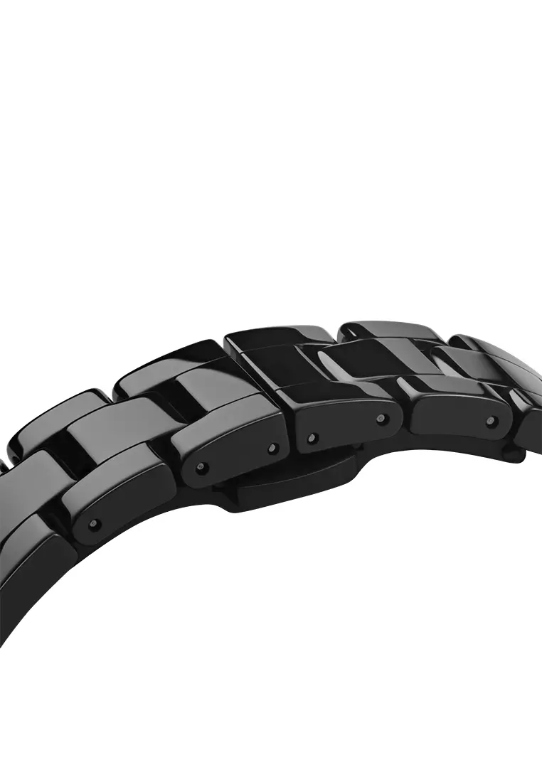 Iconic Link Ceramic 28mm Watch Black dial Link strap Black jam tangan perempuan jam tangan wanita Watch for women DW