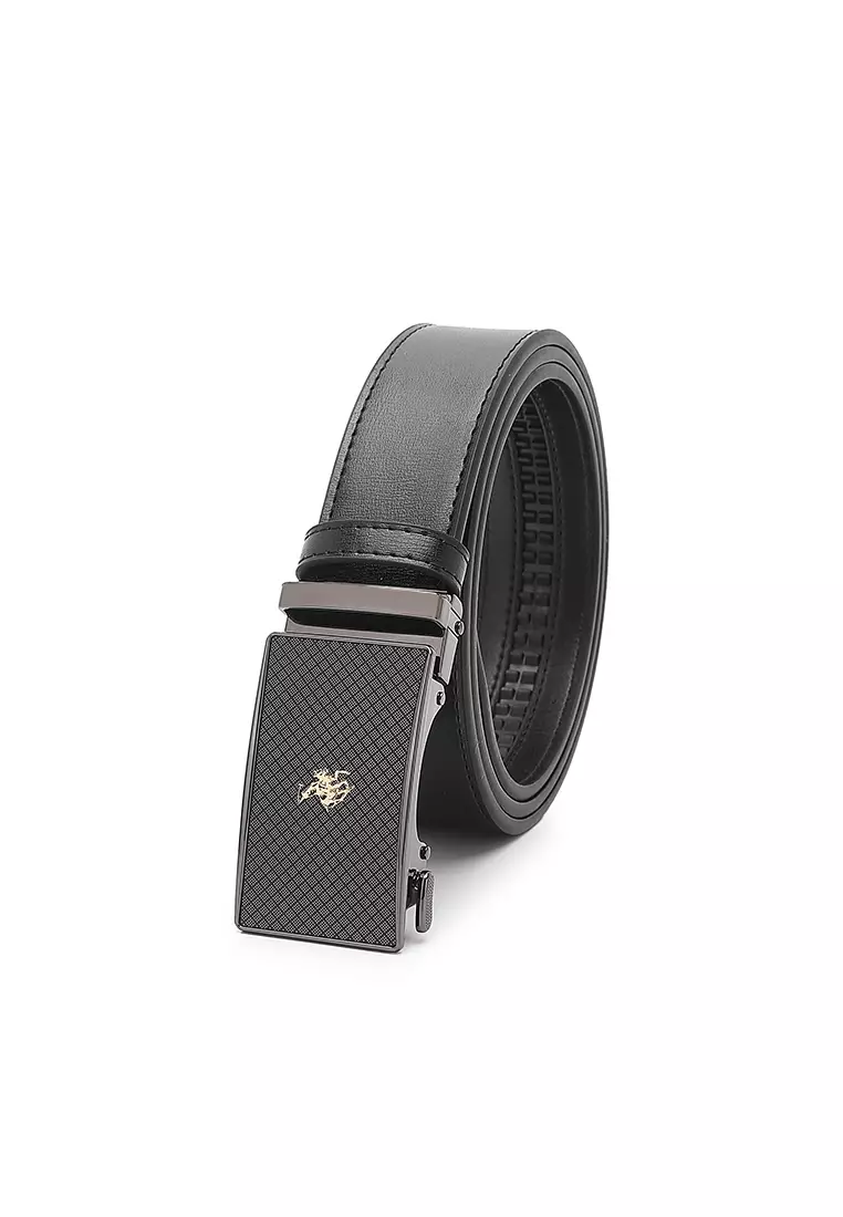 Gift Set - Leather RFID Wallet + 35mm Automatic Buckle Belt - Black