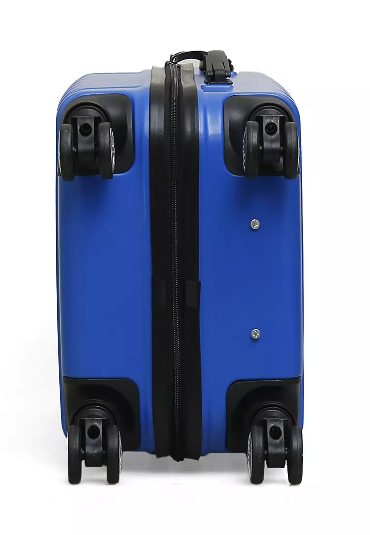 Carlton Tas Koper Fashion Unisex Size 20 Inch Suitcase Number Code Lock Material Fiber ABS ORIGINAL - Blue