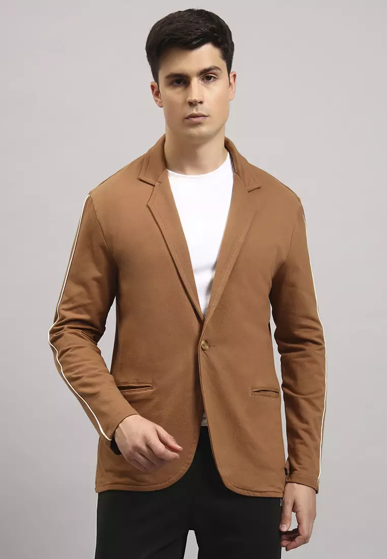 UltraFlex 男士高级灰色运动休闲西装外套